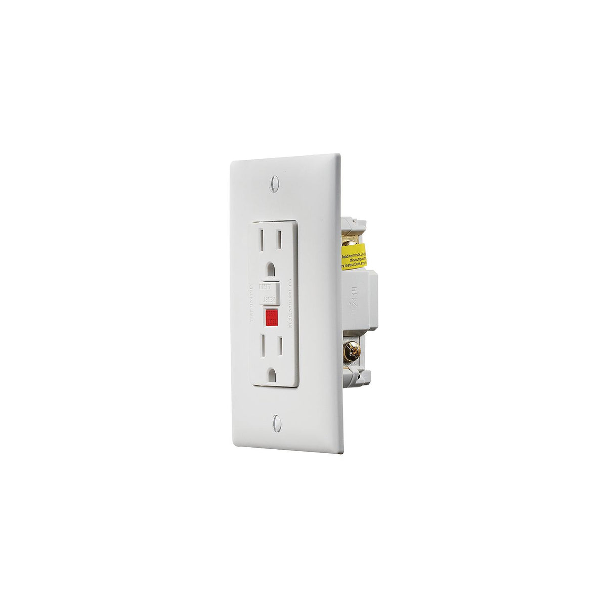 RV Designer White Dual GFCI Outlet with Cover-Plate
