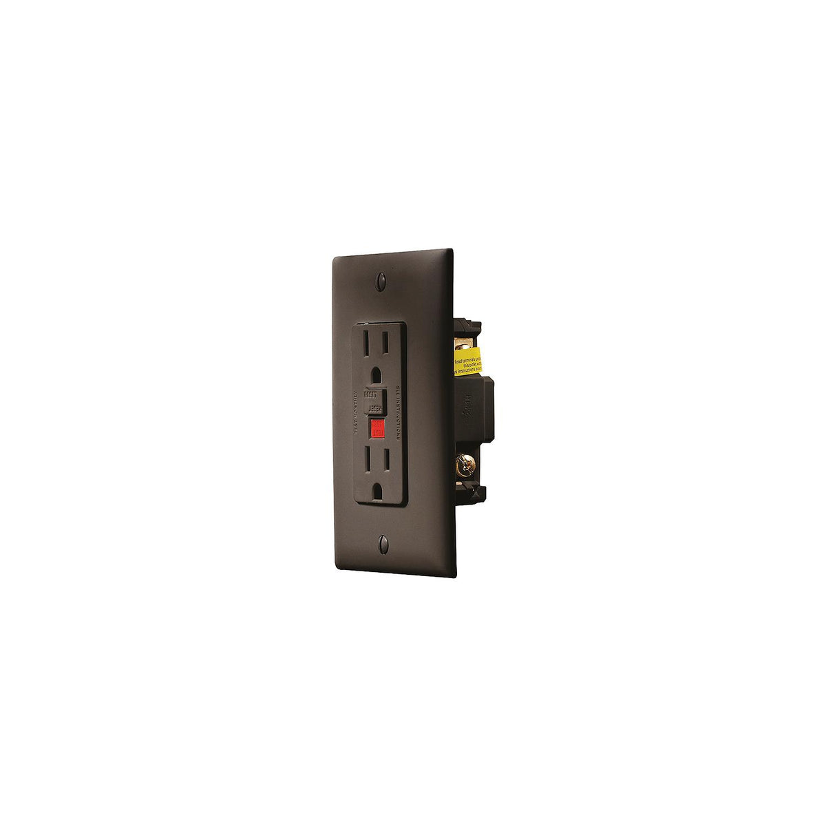 RV Designer Black Dual GFCI Outlet with Cover-Plate