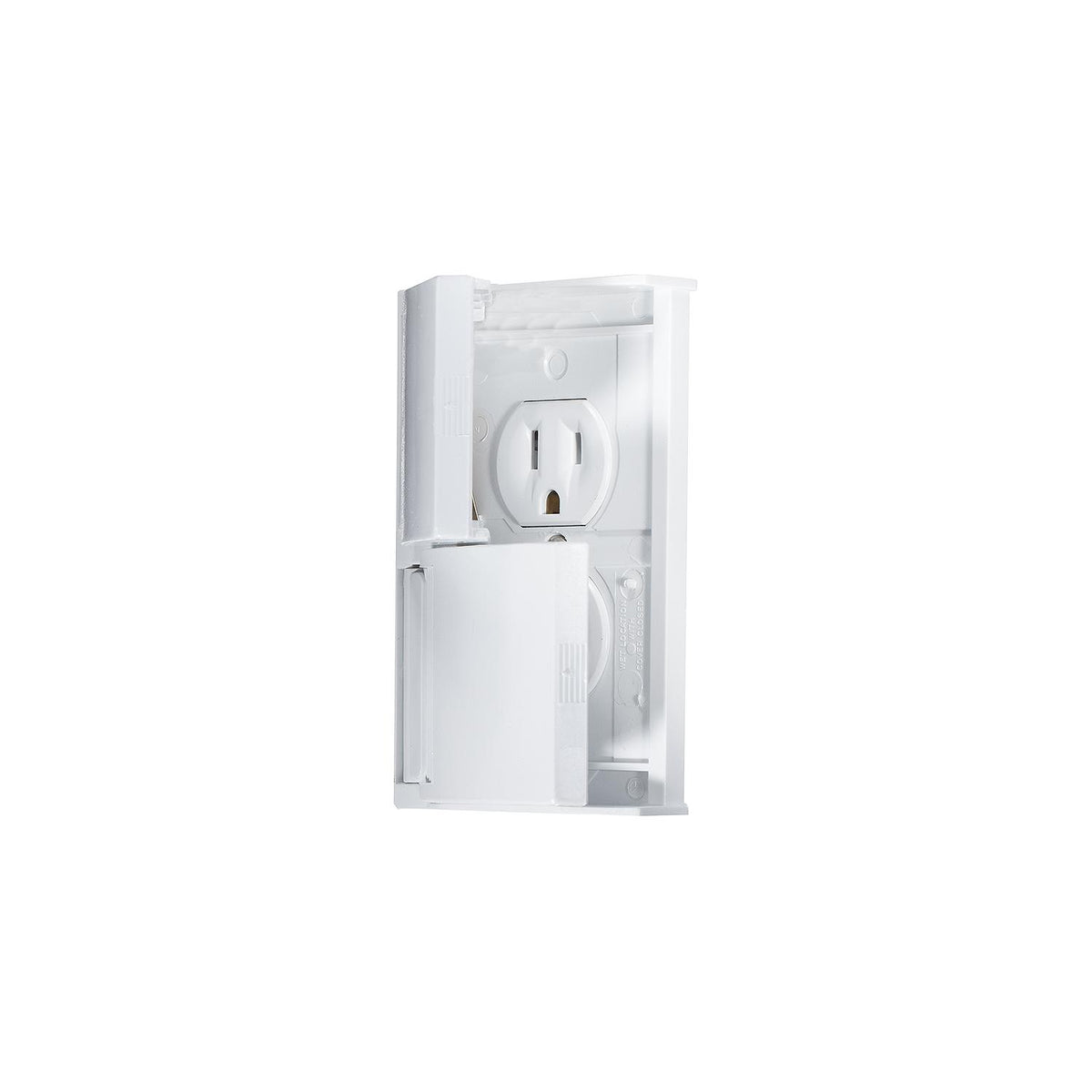 RV Designer Weatherproof White Dual Outlet with Snap Cover-Plate
