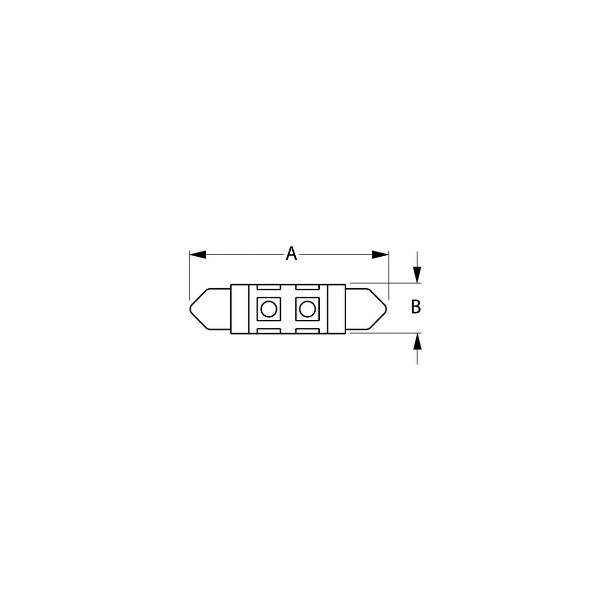 SeaDog 442436 Nickel Plated Brass 8 LED White Lights 12.8V .6 Watt All Around Festoon