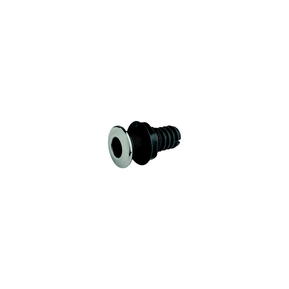 Sea-Dog Thru Hull with Stainless Cap, A: 1-7/8", B: 7/8”, C: 1-3/4", D: 3-3/8", E: 1-3/16”, F: 1-1/8", Stainless