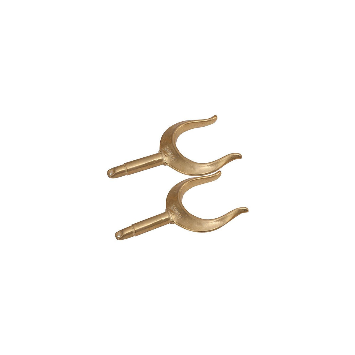 SeaDog 5805701 Brass Round Horn Oarlocks, A: 1/2" B: 2-1/8"
