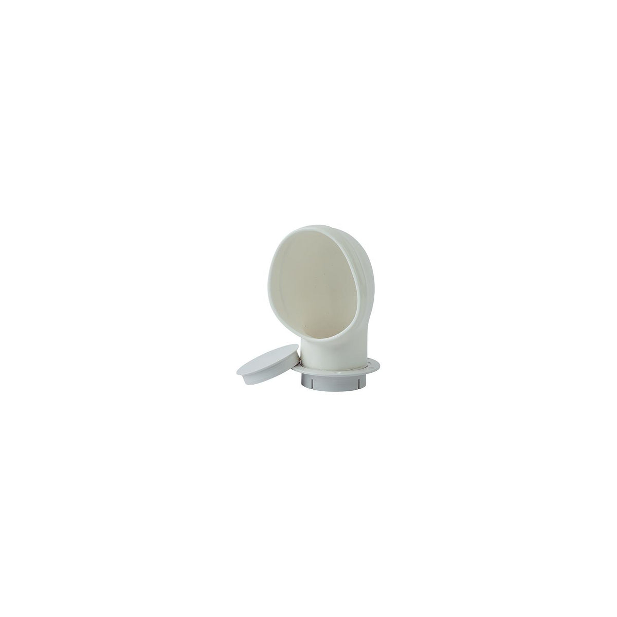 SeaDog PVC Standard Profile Cowl Vent & Snap On Deck Plate, White