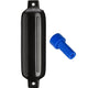 Polyform G-3 Twin Eye Fender 5.5" x 19" - Black with Air Adapter