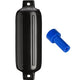 Polyform G-4 Twin Eye Fender 6.5" x 22" - Black with Adapter