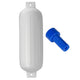 Polyform G-5 Twin Eye Fender 8.8" x 26.8" - White with Adapter