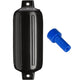 Polyform G-6 Twin Eye Fender 11" x 30" - Black with Adapter
