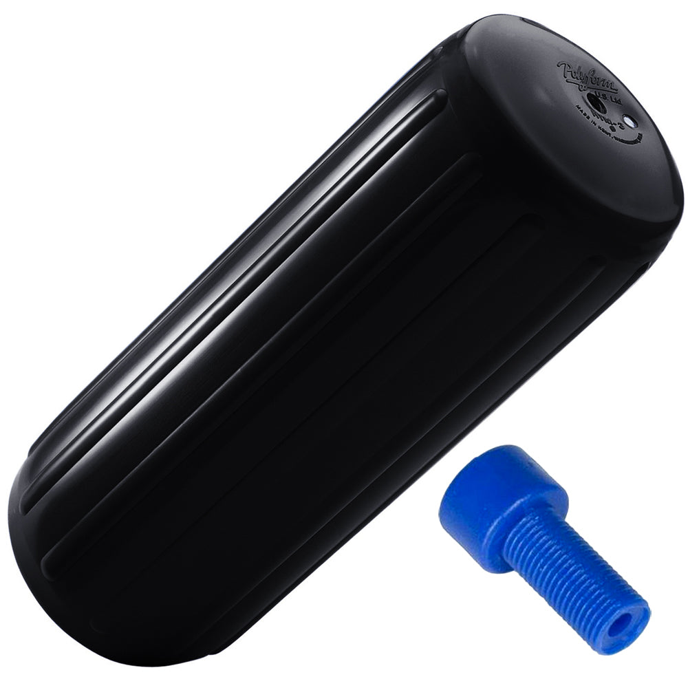 Polyform HTM-4 Fender 13.5" x 34.8" - Black with Adapter
