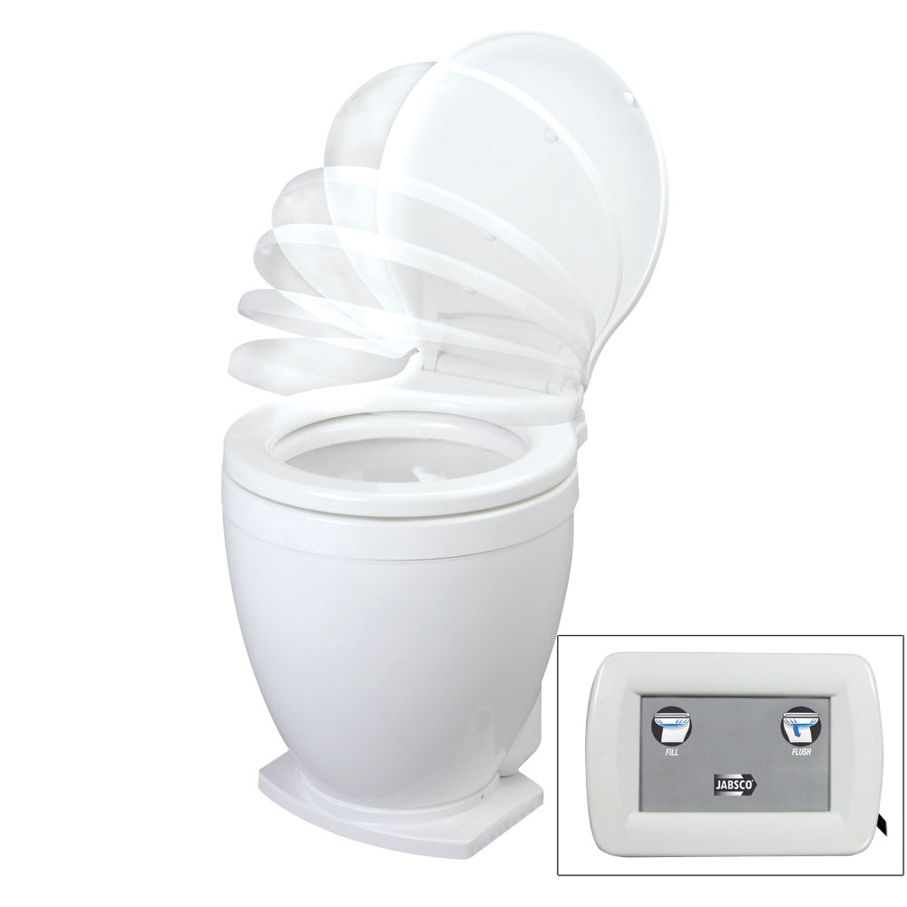 Jabsco Lite Flush Electric 12V Toilet with Control Panel