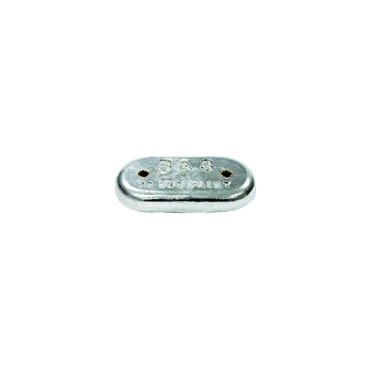 B + S Anodes Oval Zinc W/2 Holes 9" X 4"