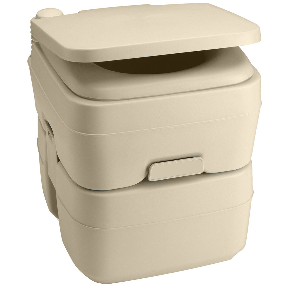 Dometic™ 965 MSD Portable Toilet with Mounting Brackets - 5 Gallon - Parchment
