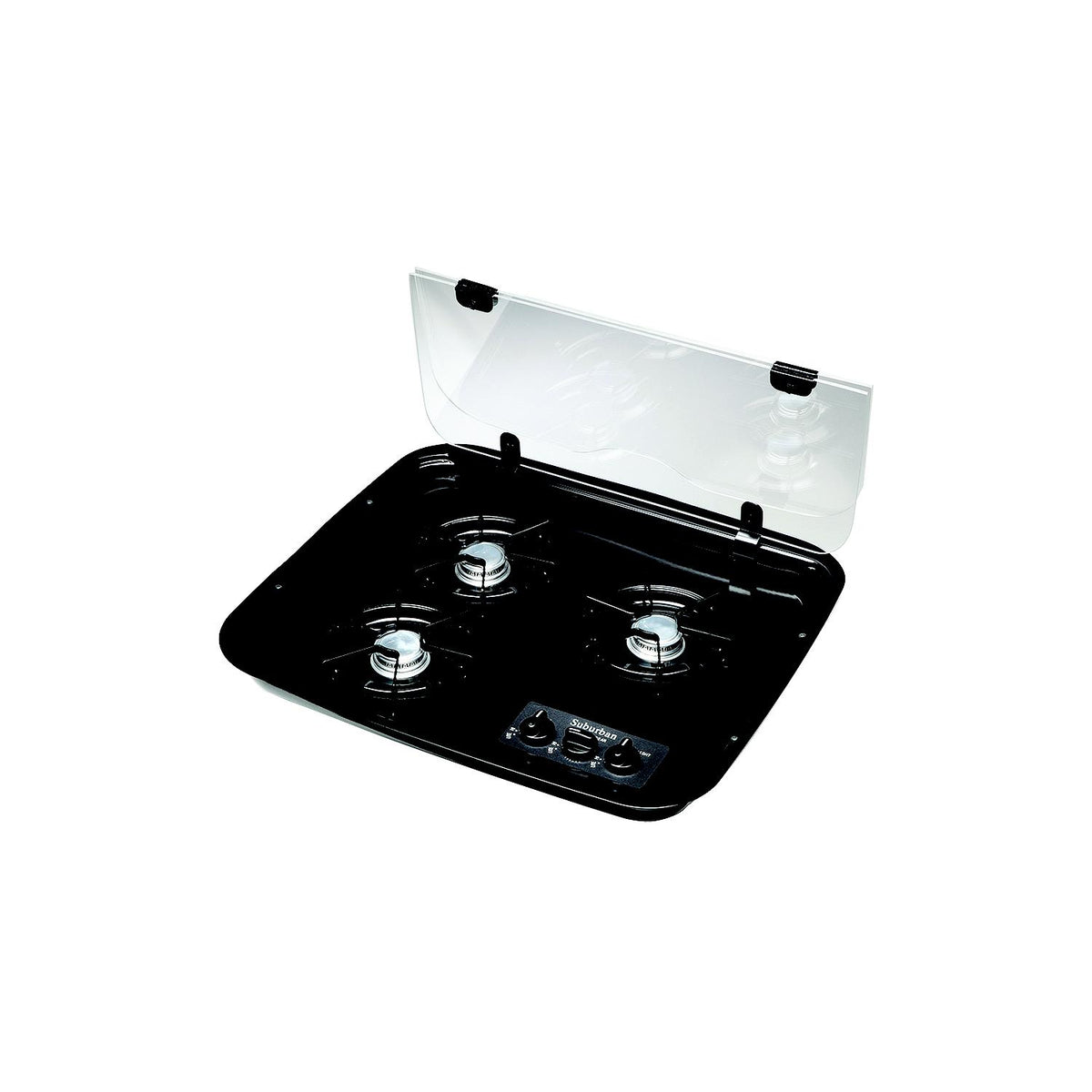 Suburban Flush Mount Glass Cover, 3-Burner Drop-In, Clear