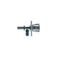 Scandvik 10091 Chrome Plated Brass Compact Cold Water Tap For Shower Control With Chrome Plastic Knob (Bulkhead or Counter Top Mount)
