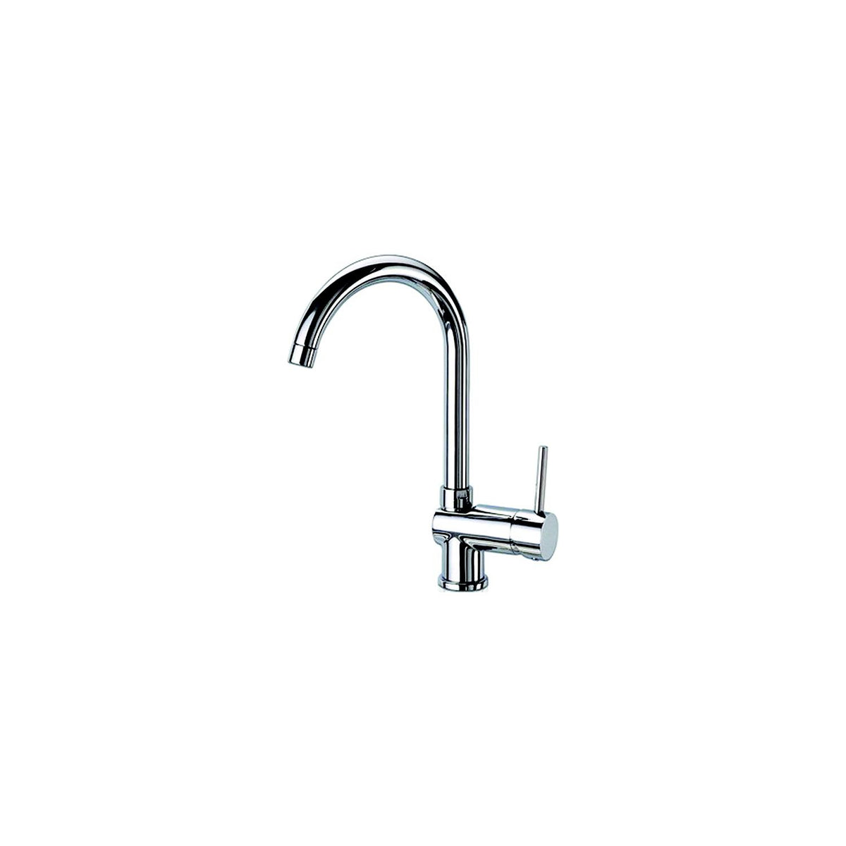 Scandvik Chrome Plated Brass Nordic J-Spout Galley Mixer Faucet