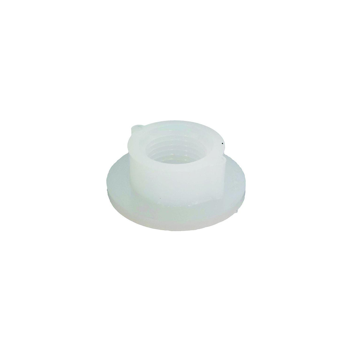 Icon Fresh Water Tank Raised Threaded Spin Weld Fitting, 1/2" White