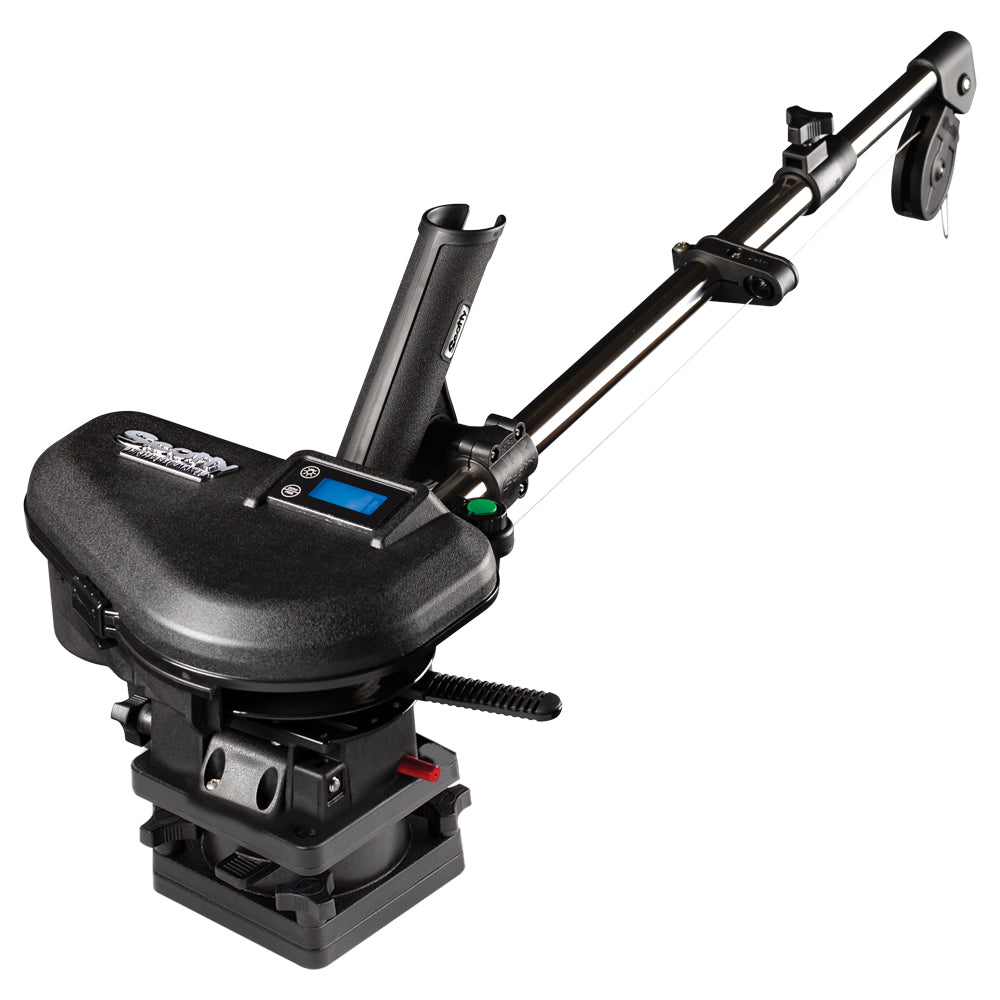 Scotty 2106 HP Depthpower Electric Downrigger 60 SS Telescoping Boom with Swivel Base - Single Rod Holder