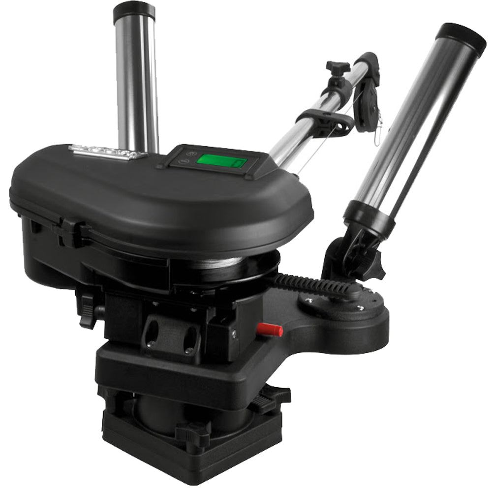 Scotty 2116 HP Depthpower Electric Downrigger 60" SS Telescoping Boom with Swivel Base - Dual Rod Holder