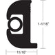 TACO Flex Vinyl Rub Rail Kit - Black with Black Insert - 50' - 1-1/16"