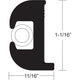 TACO Flex Vinyl Rub Rail Kit - Black with White Insert - 50' - 1-1/16" x 11/16"