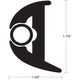TACO Flex Vinyl Rub Rail Kit - Black with Black Insert - 70' - 1-7/8" x 1-3/8"