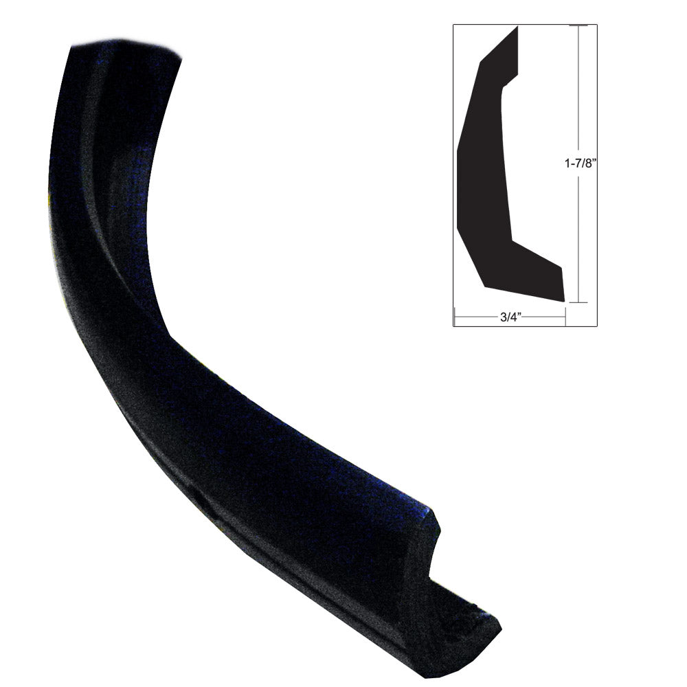 TACO Semi-Rigid Rub Rail Kit - Black with No Insert - 30'