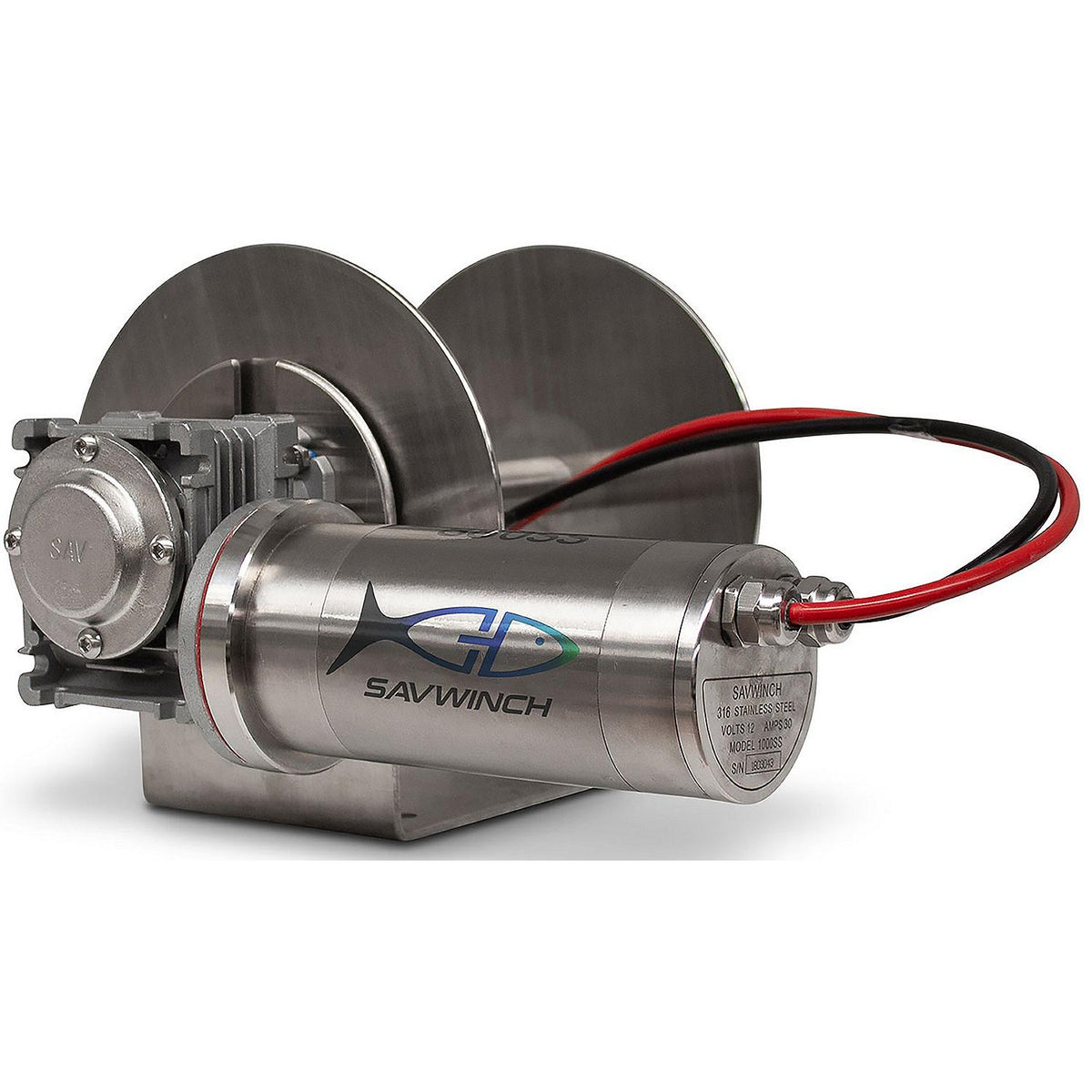 Savwinch SS Drum Anchor Winch, Rope Kit 229' of rope and chain (213' of 1/4" double-braid rope; 19' of 1/4"chain), Fits with 990SS, Boats up to 18', 13" W x 8.27" H