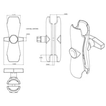 RAM Mount Double Socket Arm for 1.5" Ball Bases