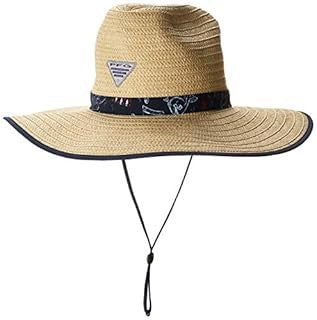 Columbia - PFG Baha Straw Hat Collegiate Navy Americana Fishing print