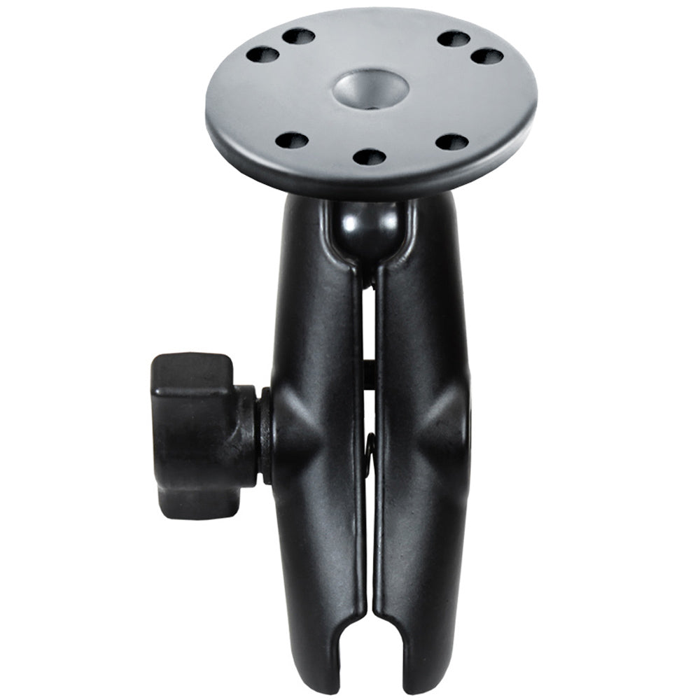 RAM Mount Double Socket Arm with 2.5" Round Base