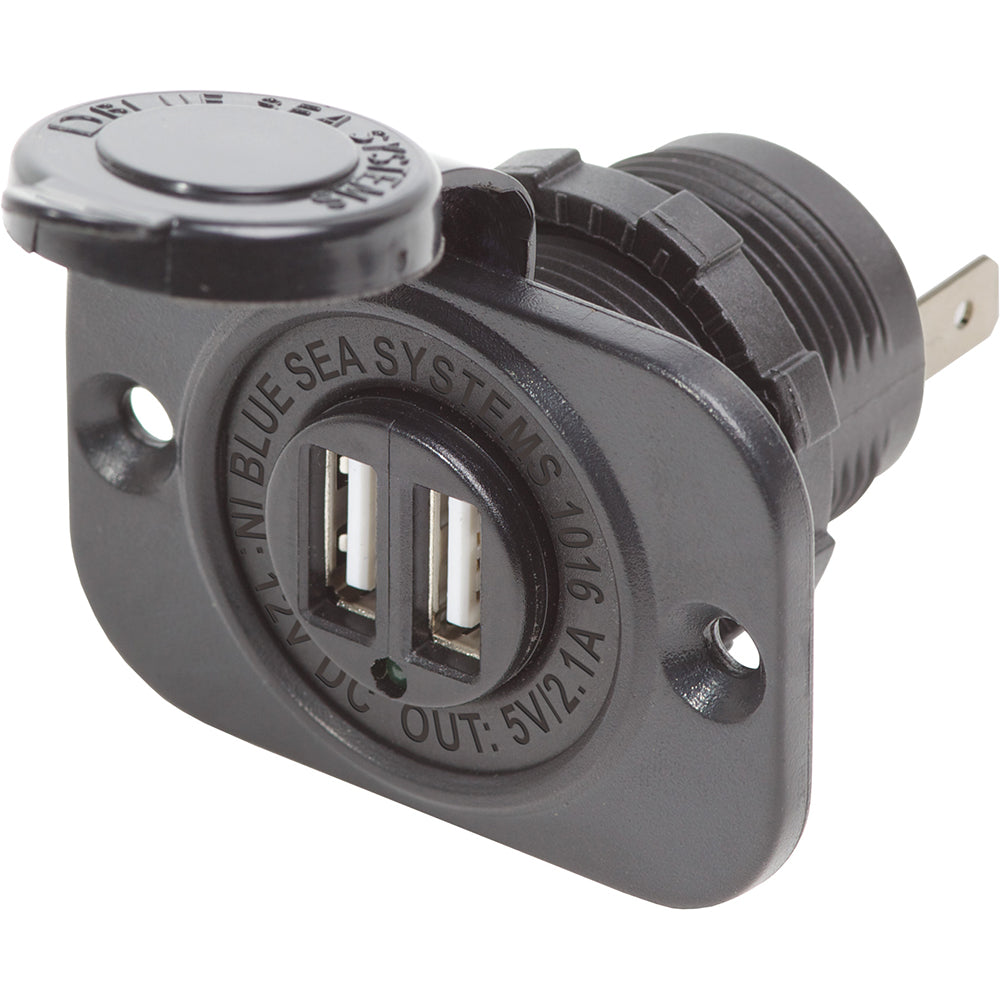 Blue Sea Systems Dual USB Charger Socket - 2 USB Ports with Watertight Cap