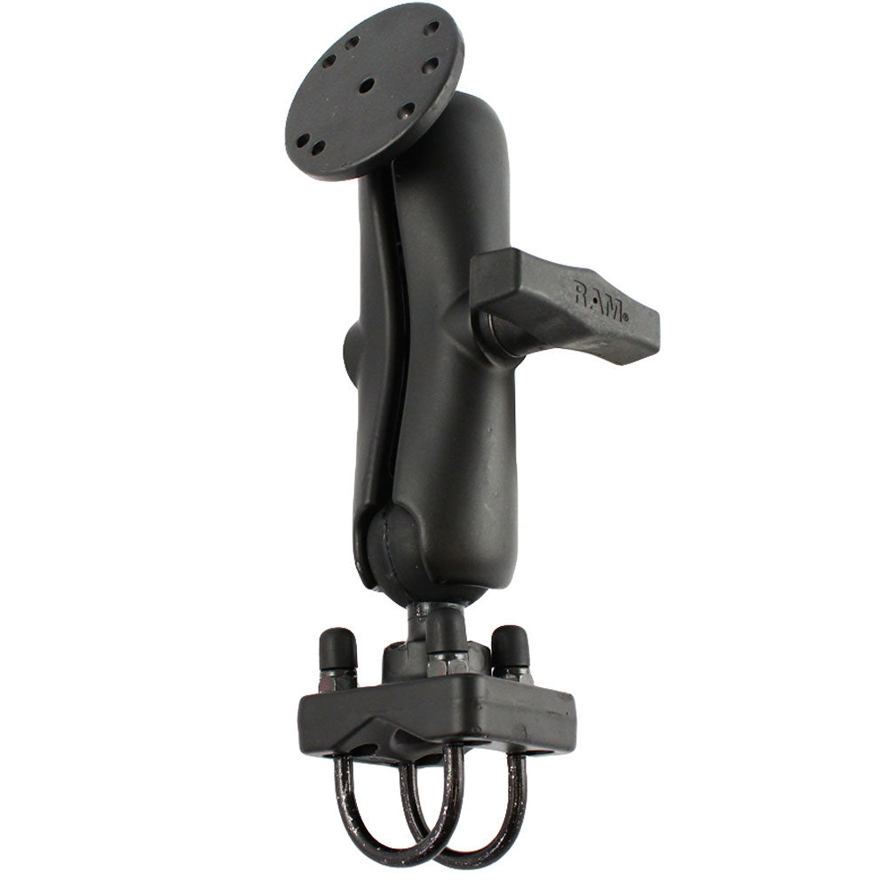 RAM Mount Double U-Bolt Rail Mount with Round Base