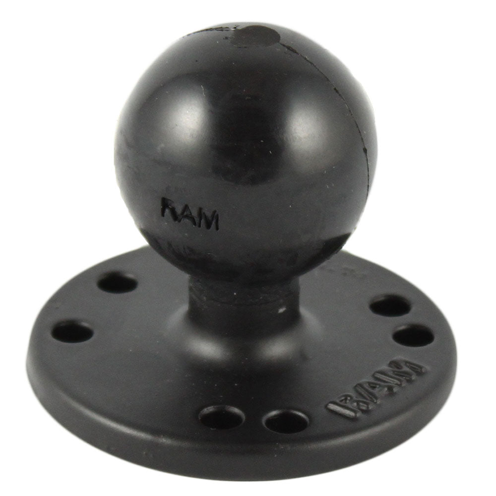 RAM Mount 2.5" Round Base with 0.31-18 Female Thread & 1.5" Ball - AMPs Pattern