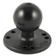 RAM Mount 2.5" Round Base with 0.31-18 Female Thread & 1.5" Ball - AMPs Pattern