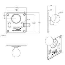 RAM Mount 75mm x 75mm VESA 3.625" Plate with 1.5" Diameter Ball