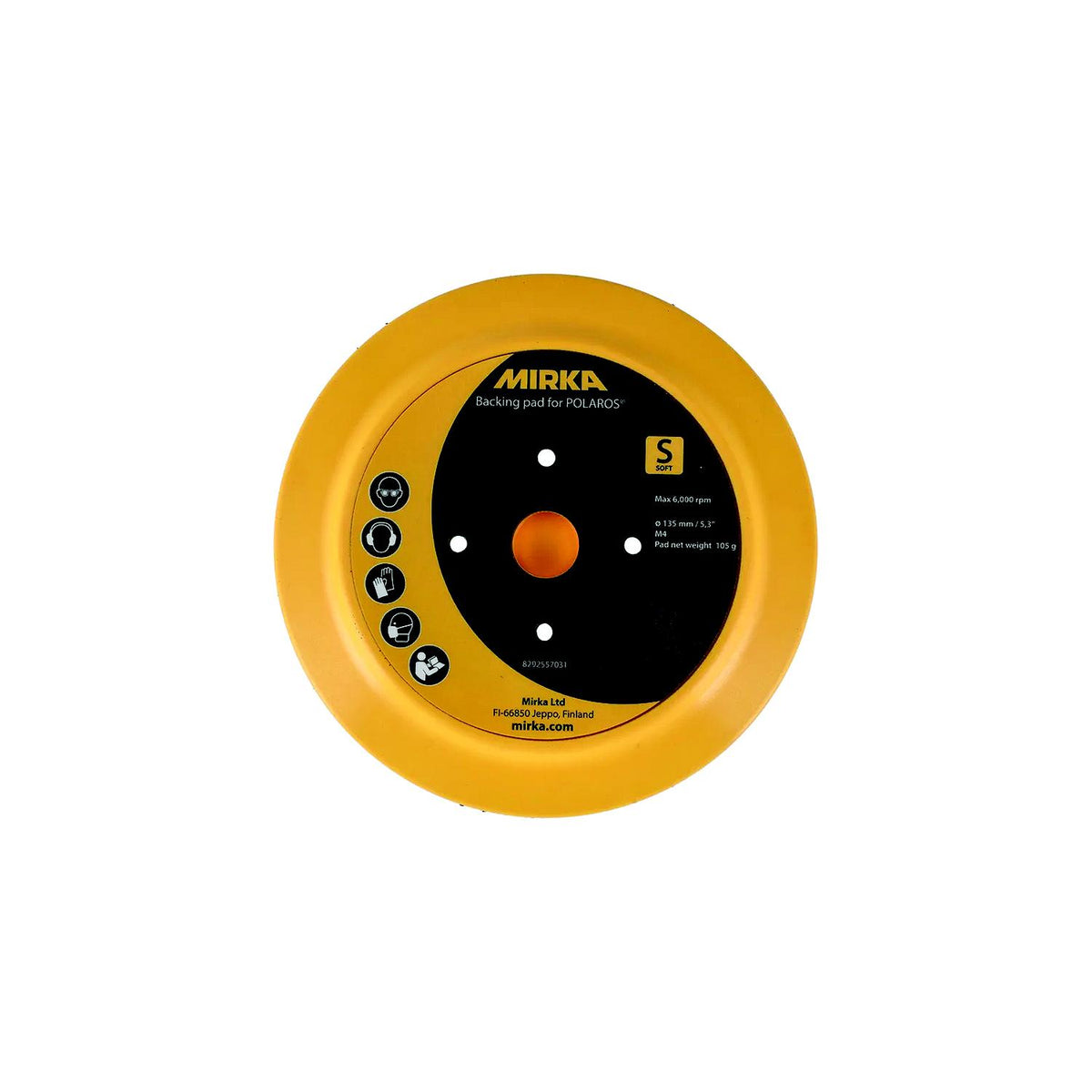 Mirka Backing Pad For Polaros, Soft, 5.3"