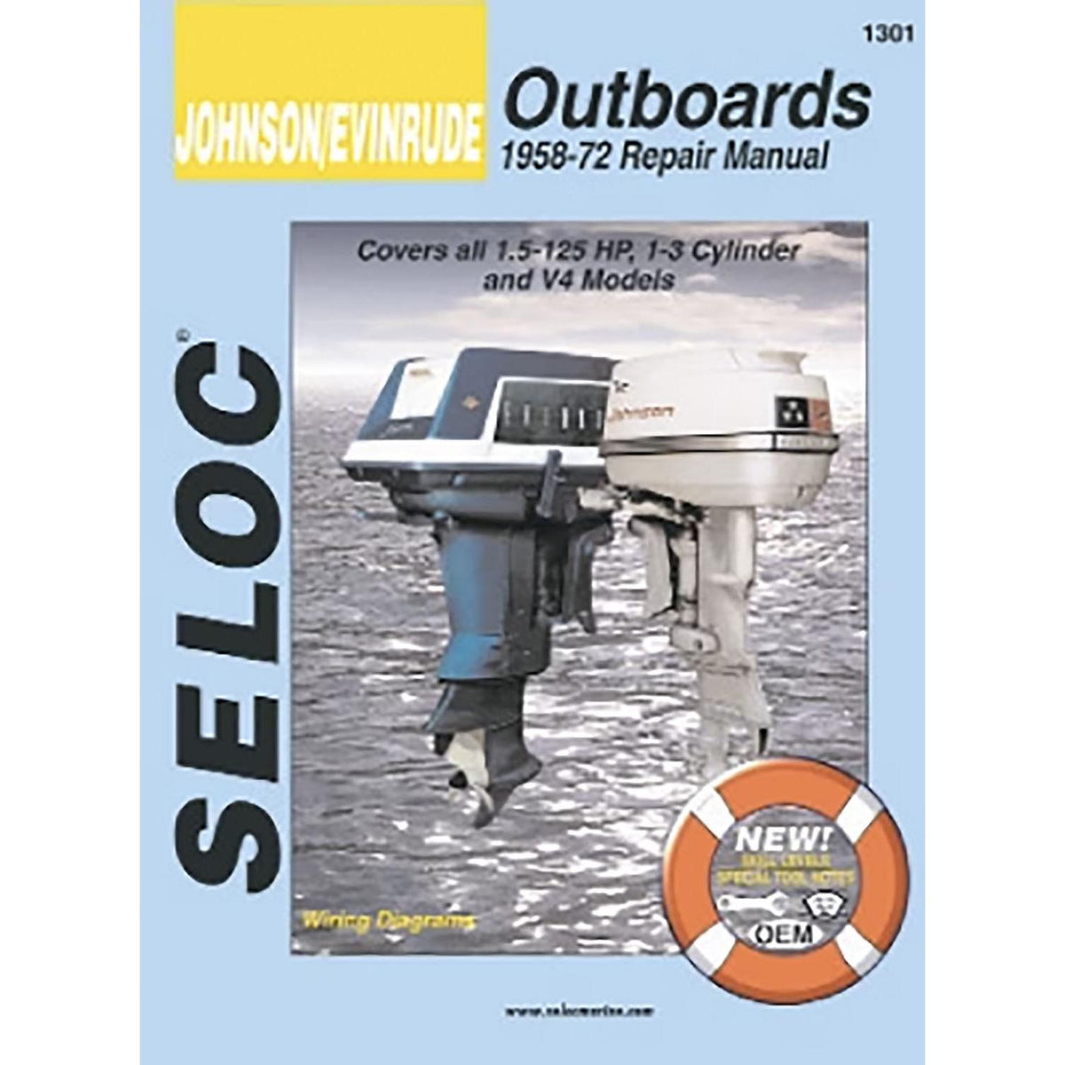 Sierra Seloc Repair Manuals Johnson/Evinrude O/B, 1–3 Cyl, 1.5–125 HP, 1958 - 1972