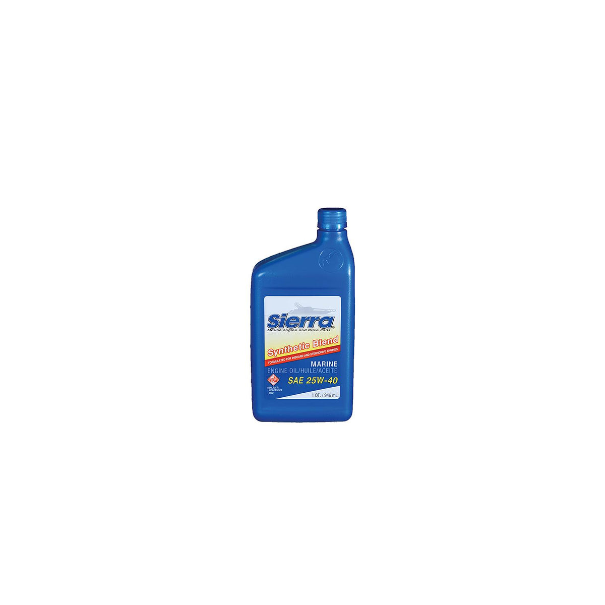 Sierra 25W40 FCW Synthetic Blend I/O Oil, Qt., Pack of 12