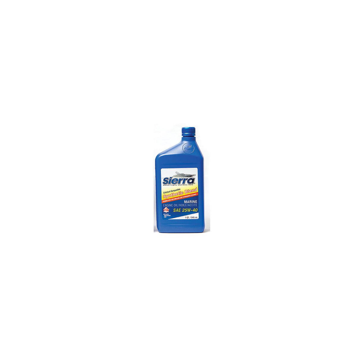 Sierra Synthetic Blend 4-Cycle Inboard-Sterndrive Engine Oil, 25W-40 FC-W, Qt., Pack of 12