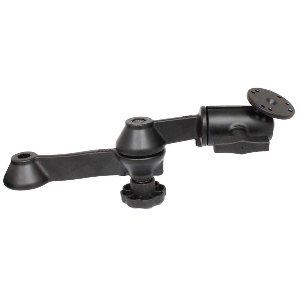 RAM Mount 12" Double Swing Arm with 2.5" Round Base - Powder Coated Marine Grade Aluminum