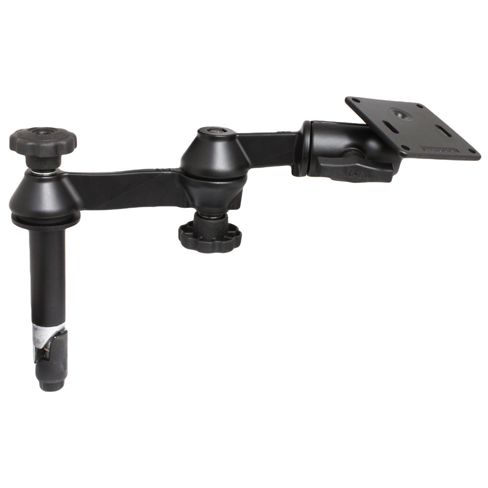 RAM Mount Double Swing Arm with 4" Male & No Female Tele-Pole - VESA Plate