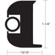 TACO Flex Vinyl Rub Rail Kit - Black with Black Insert - 70' - 1-1/4" x 15/16"