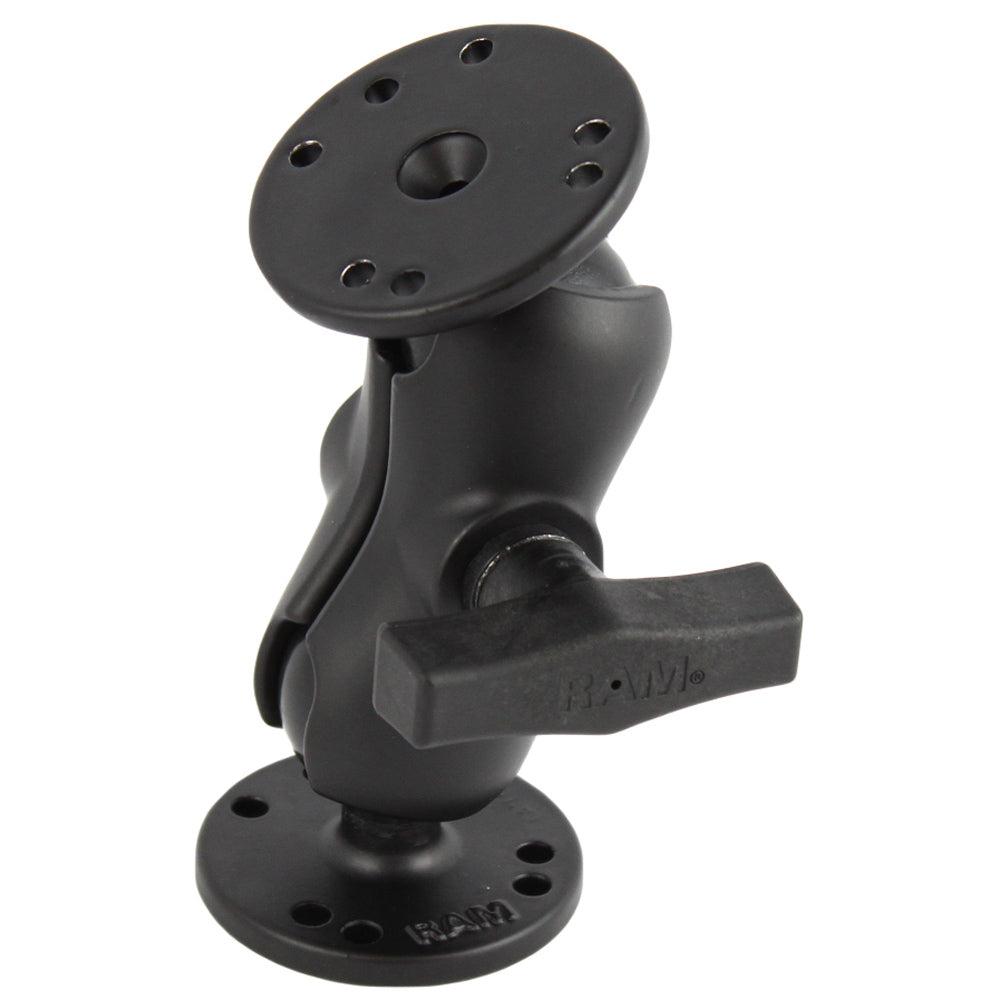 RAM Mount 1.5" Ball Mount with Short Double Socket Arm & 2/2.5" Round Bases