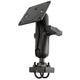 RAM Mount 1.5" Rail Mount with Double U-Bolt Bases & 3.625" Square Base