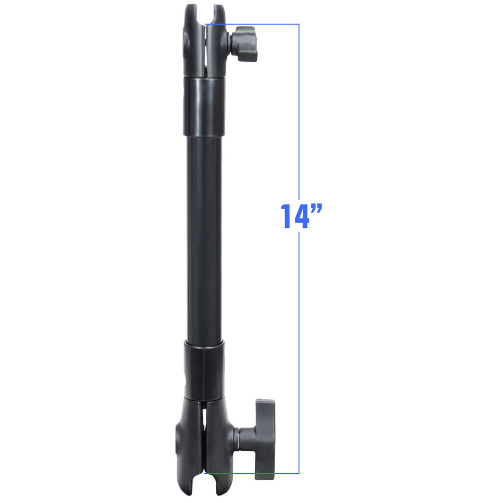 RAM Mount 14" Long Extension Pole with 1" and 1.5" Single Open Socket