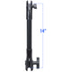 RAM Mount 14" Long Extension Pole with 1" and 1.5" Single Open Socket