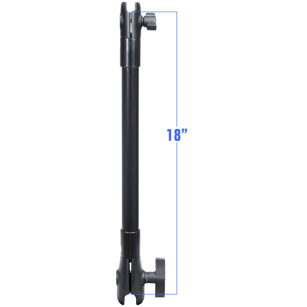 RAM Mount 18" Long Extension Pole with 1" and 1.5" Single Open Sockets