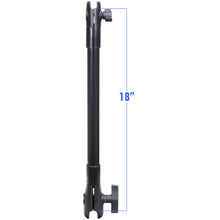 RAM Mount 18" Long Extension Pole with 1" and 1.5" Single Open Sockets