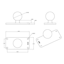 RAM Mount 2" x 4" Rectangle Base with 1.5" Ball