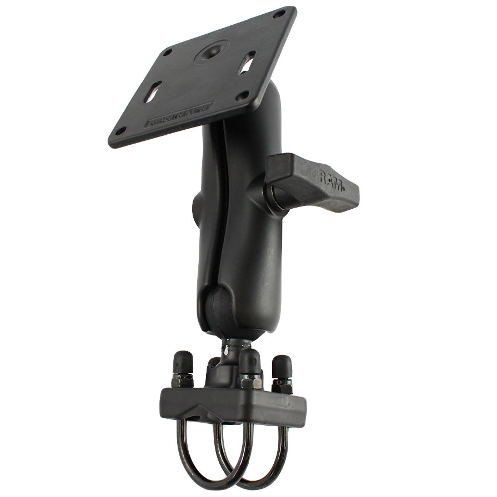 RAM Mount 1.5" Rail Mount with Double U-Bolt Base & 3.625" Square Base (VESA 75mm x 75mm Hole Pattern)