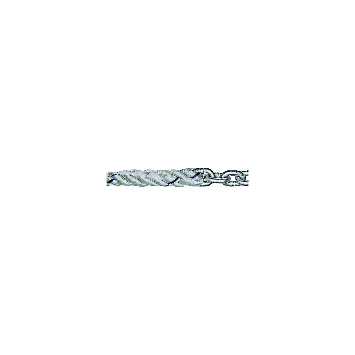 Titan Chain Three Strand Anchor Rode, 9/16" x 250' Line, 1/4" x 15' Chain